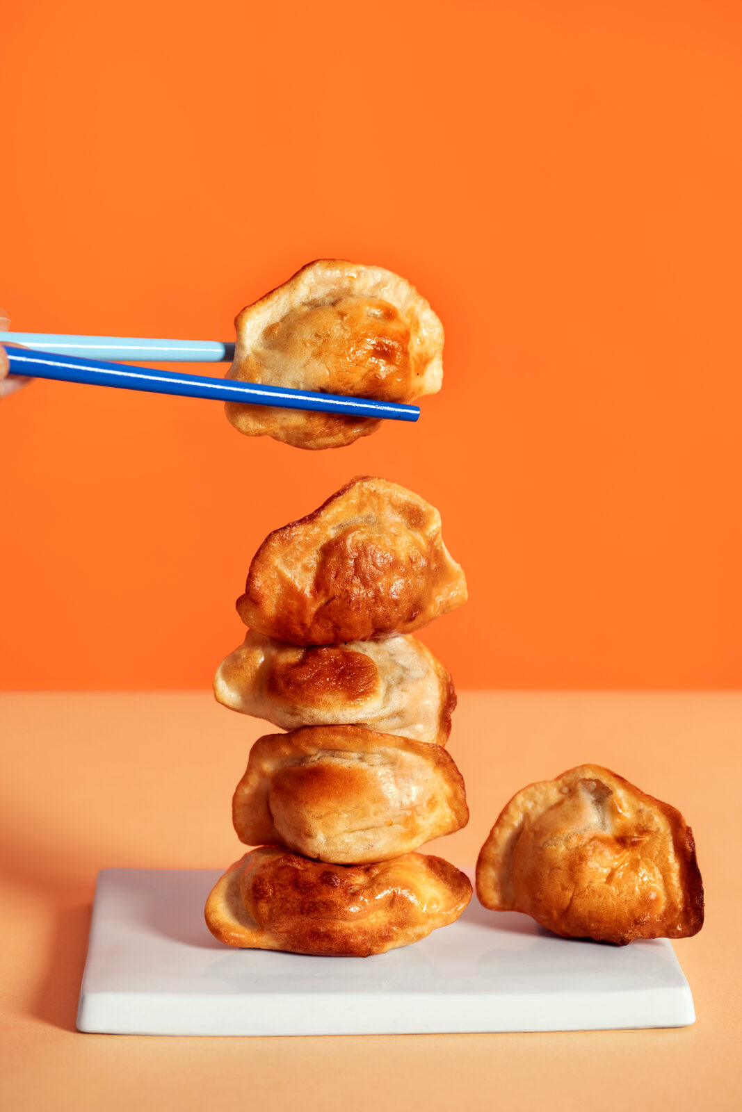 Stacked fried dumplings — Tian Tian Helsinki